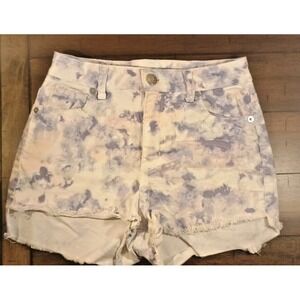 Wild Fable Size 2 Tie Dye Watercolor Purple Lavender High Rise Jean Shorts Women